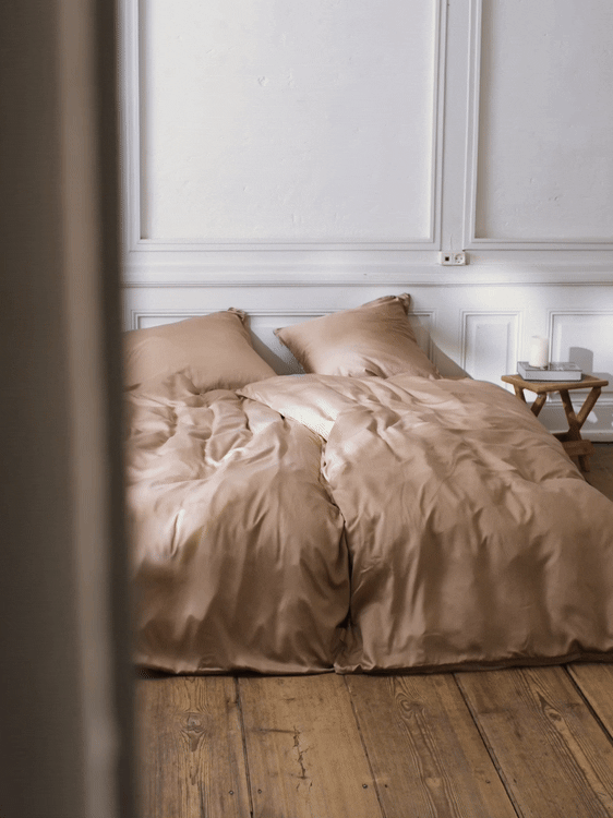 Dobbelt bambussengetøj Taupe - Nordic Weaving