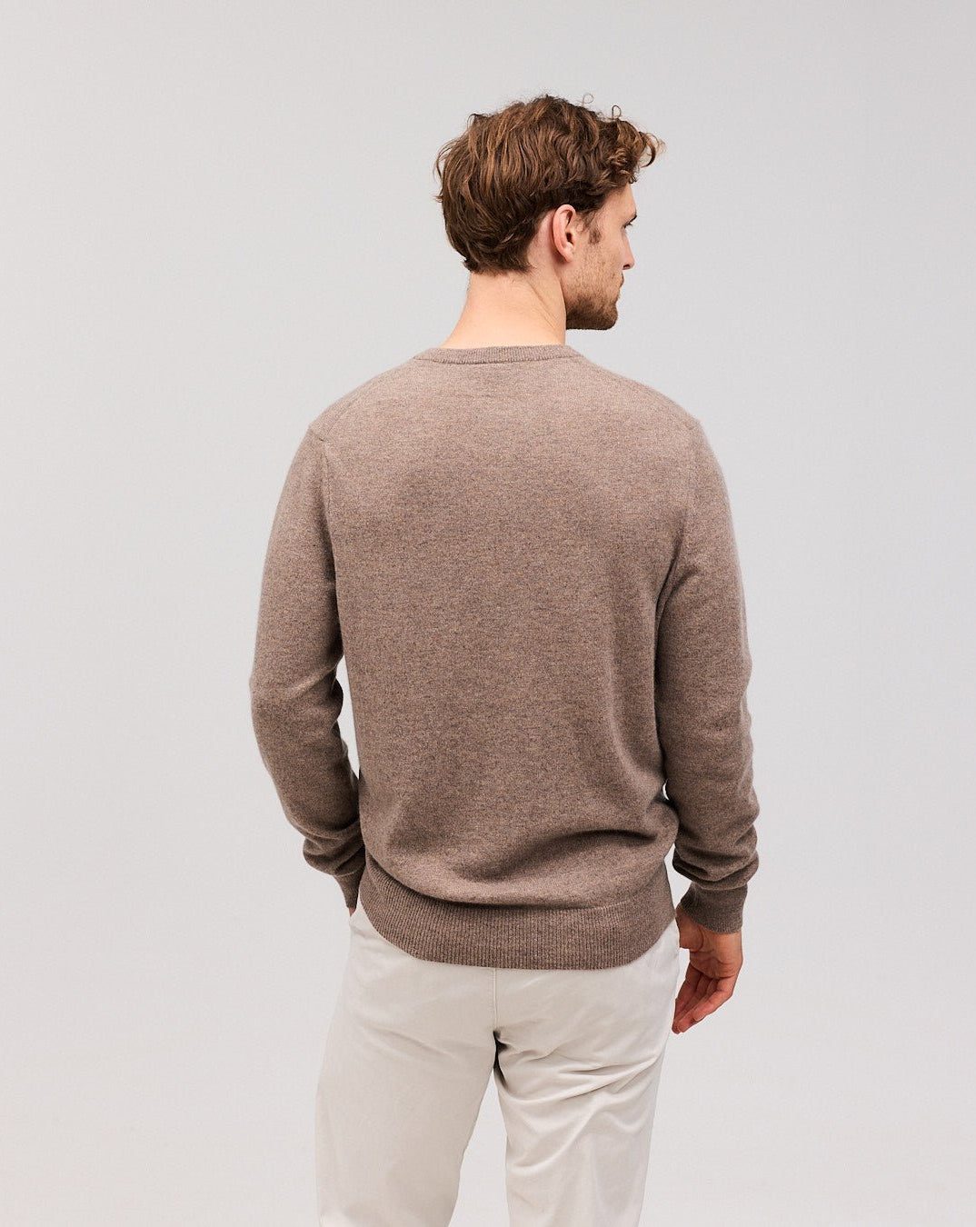 ASMUND bluse sand dark beige melange - Nordic Weaving