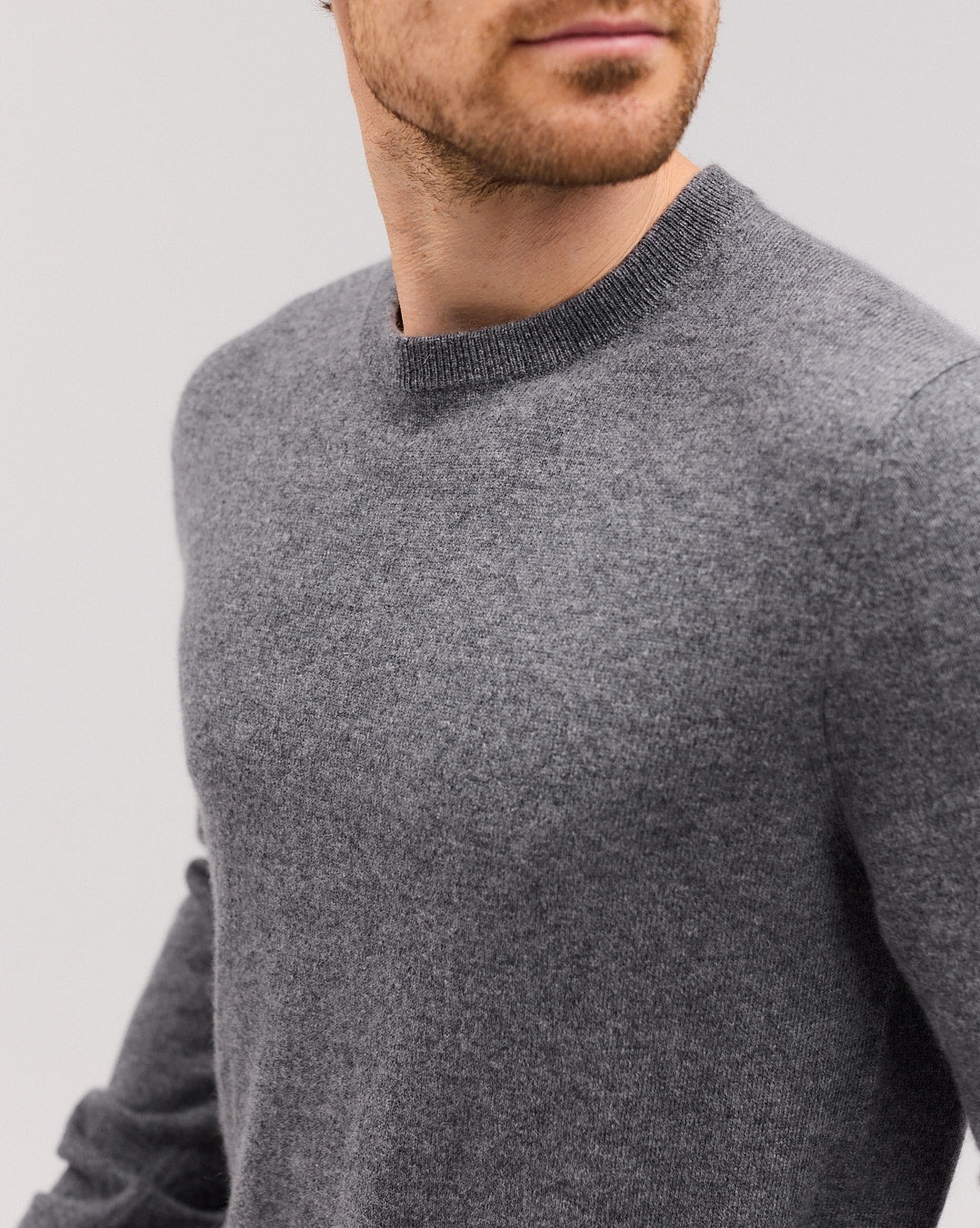 ASMUND crewneck bluse grå - Nordic Weaving