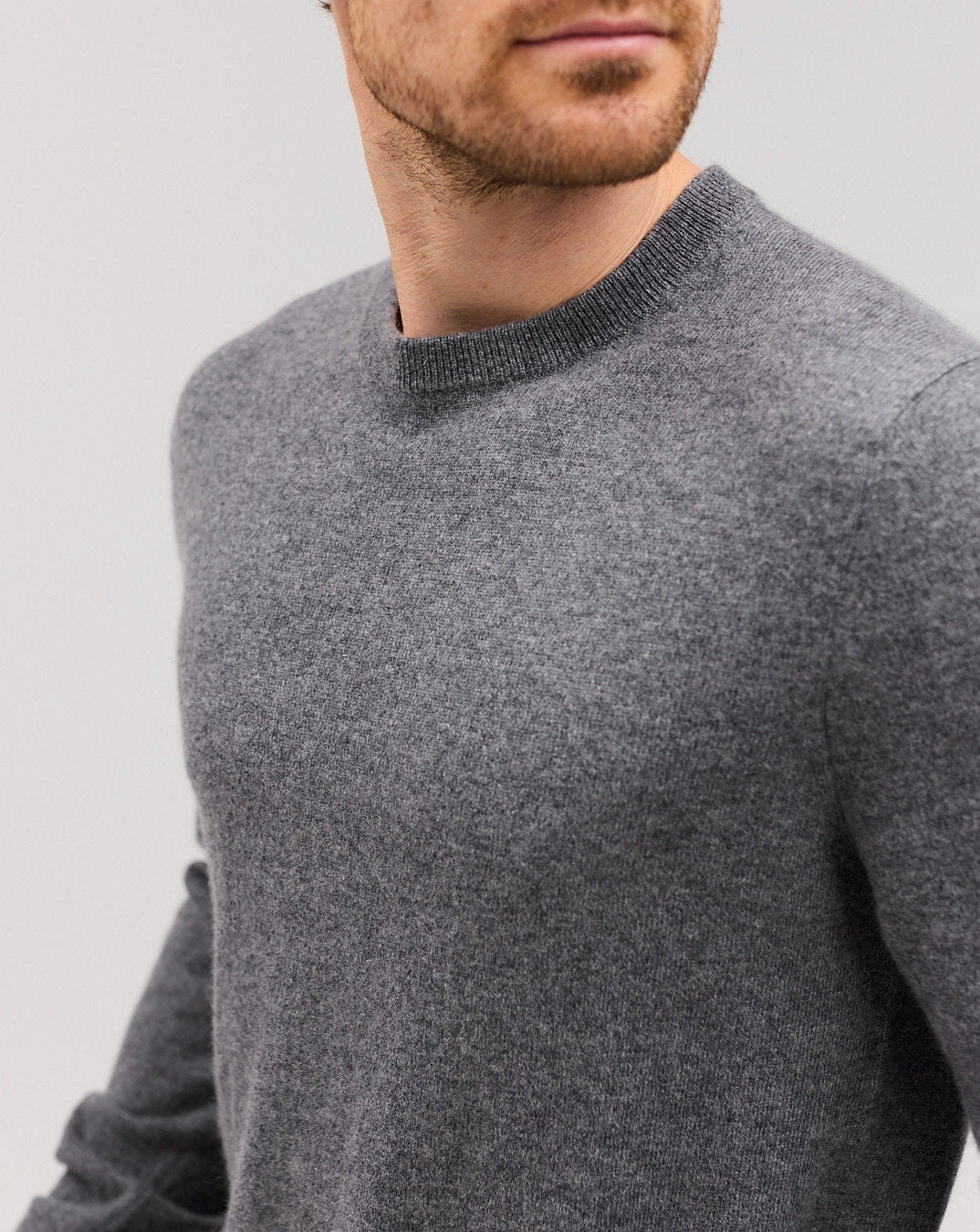 ASMUND crewneck bluse grå - Nordic Weaving