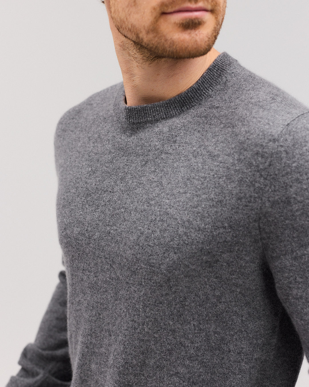 ASMUND crewneck bluse grå - Nordic Weaving