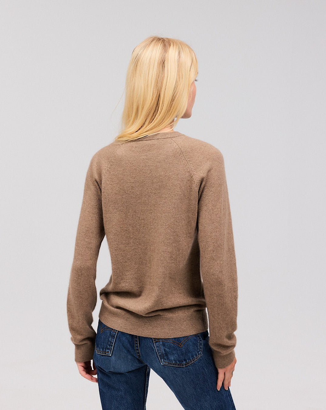 ASTRID cashmere crewneck brun - Nordic Weaving