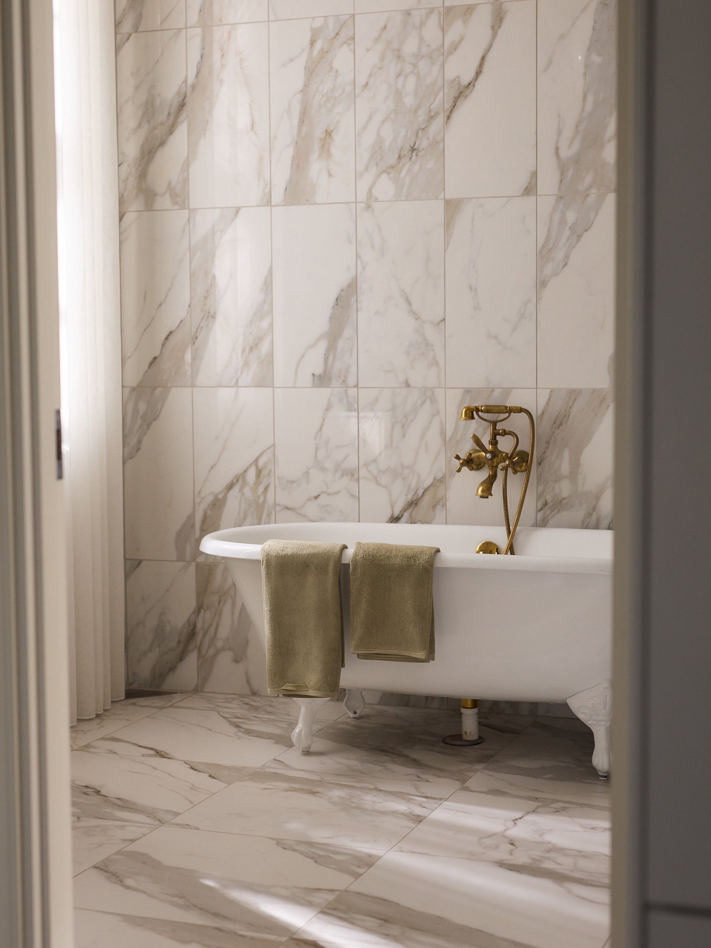 Bambus håndklæde Oliven 70x140cm - Nordic Weaving