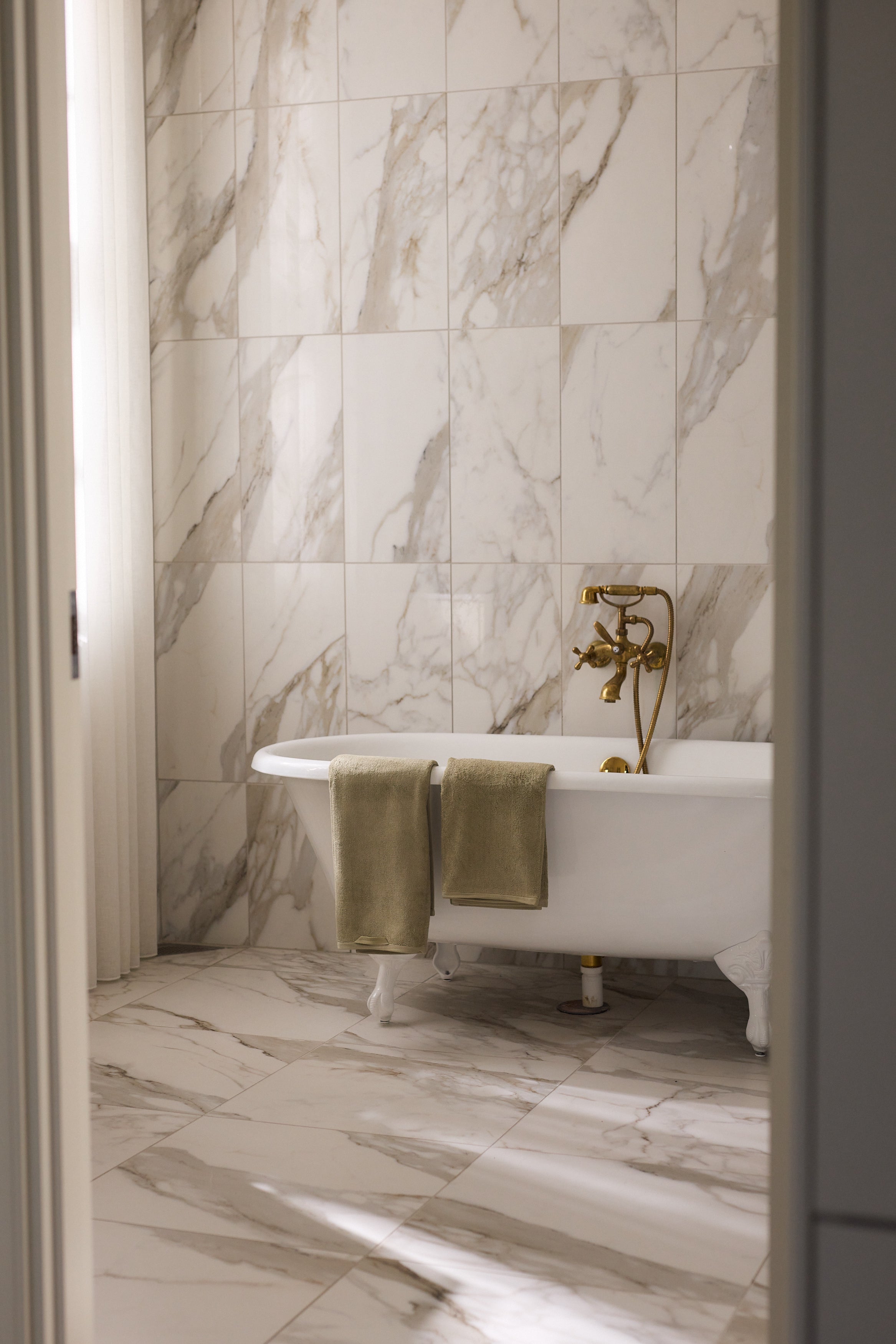 Bambus håndklæde Oliven 70x140cm - Nordic Weaving