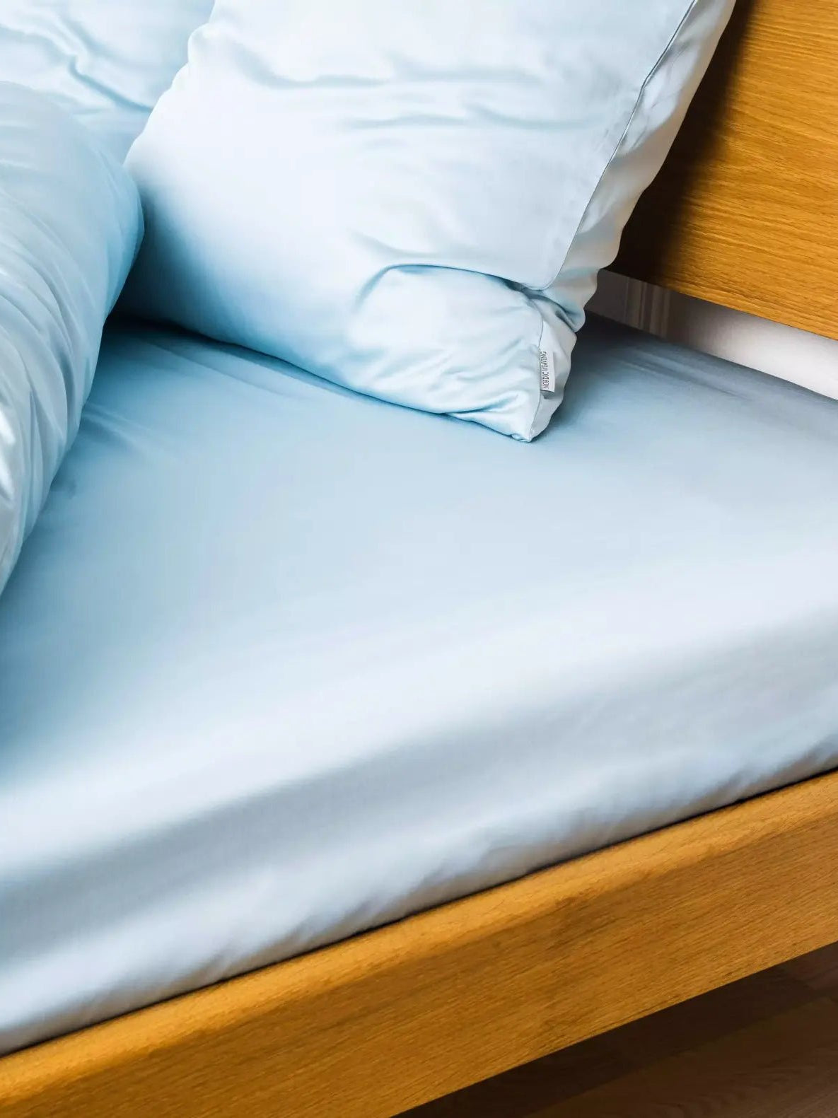 Bambus kuvertlagen lys blå 90x200x20cm - Nordic Weaving