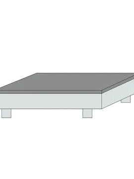 Bambus kuvertlagen lys blå 90x200x20cm - Nordic Weaving