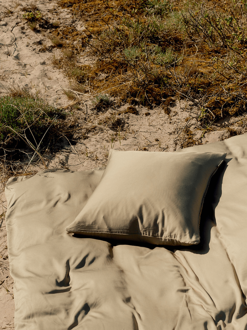 Bambus pudebetræk Khaki - Nordic Weaving