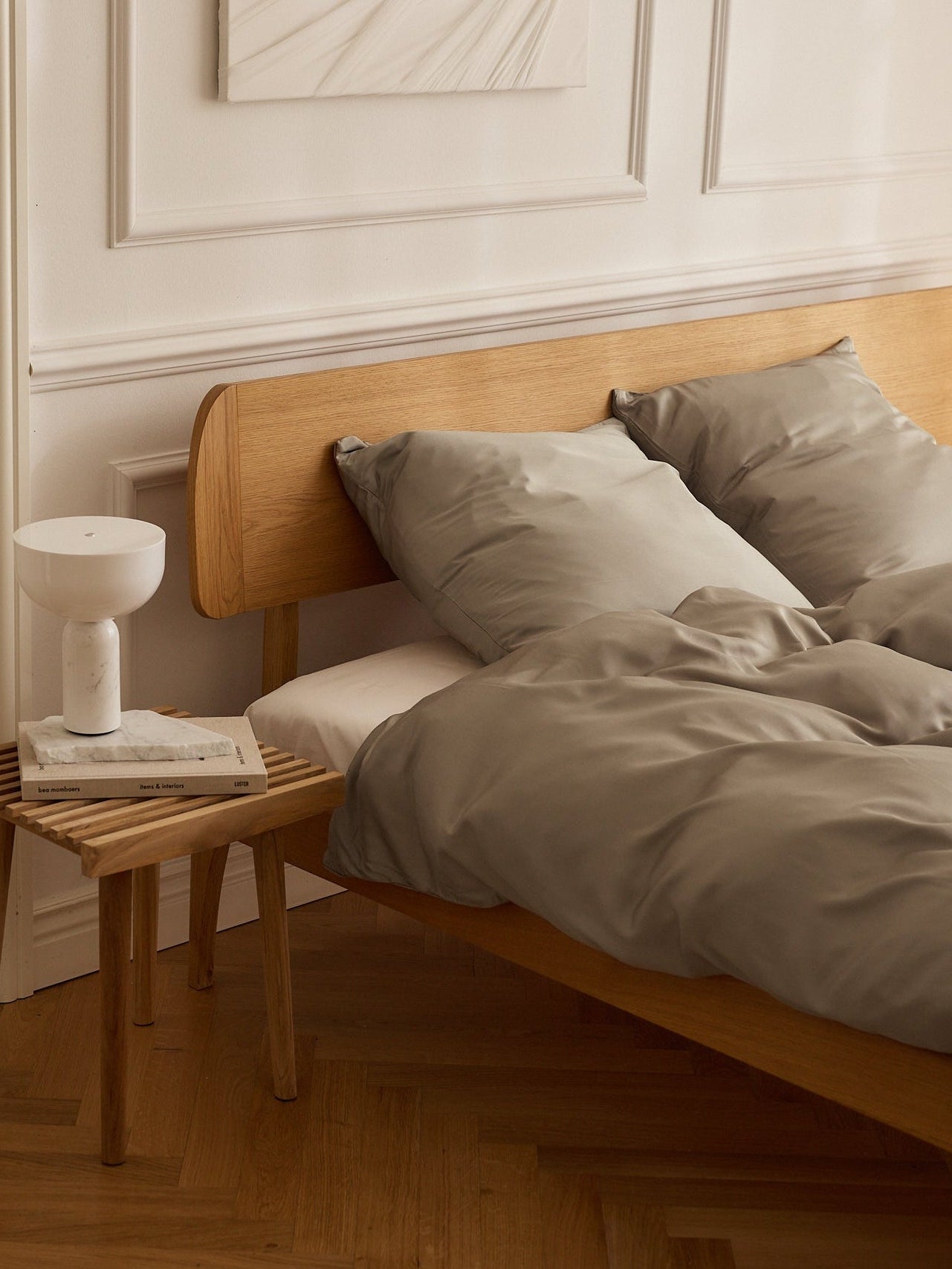 Bambus pudebetræk Plaza Taupe TC400 - Nordic Weaving