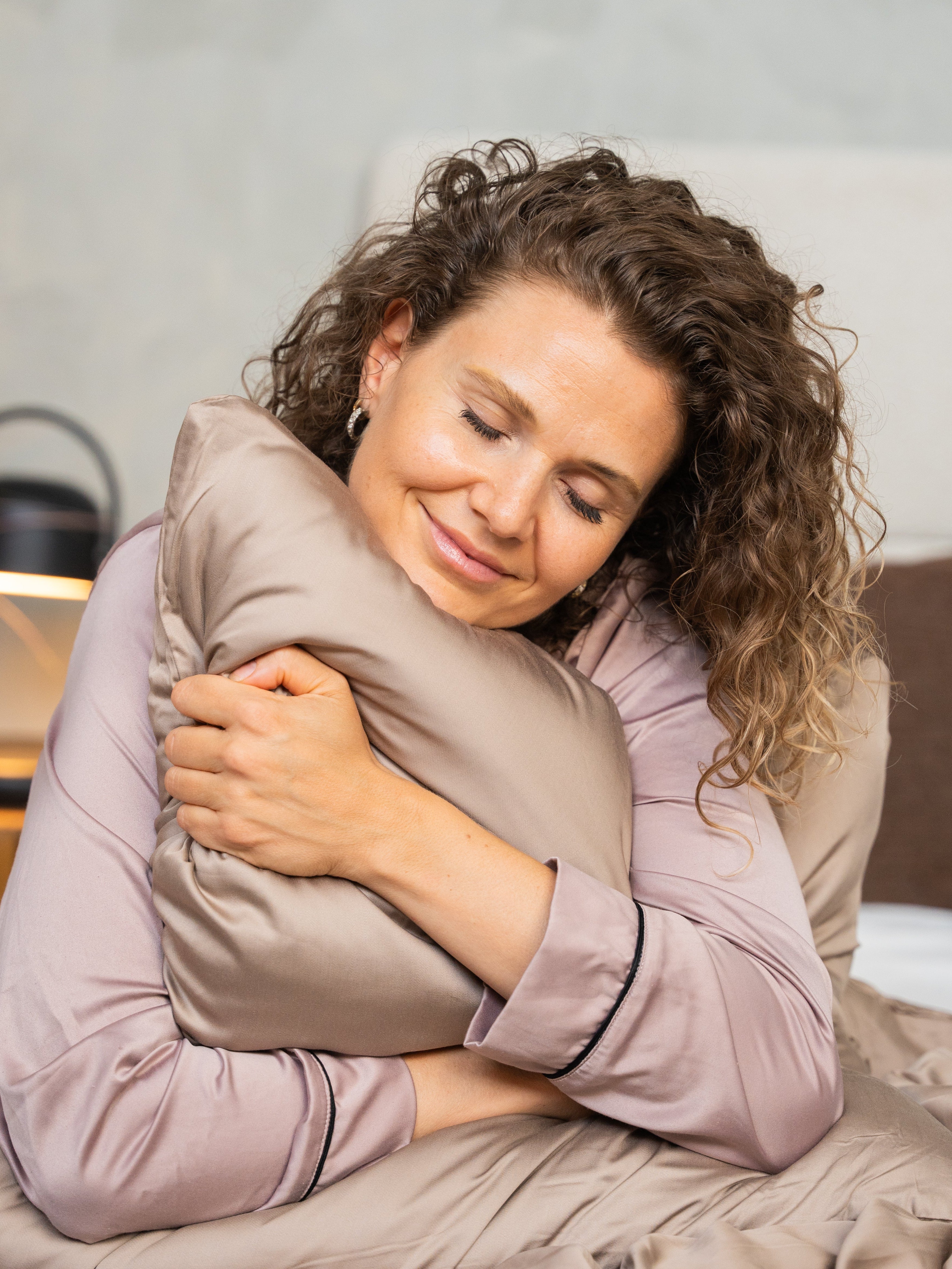 Bambus pudebetræk Taupe - Nordic Weaving