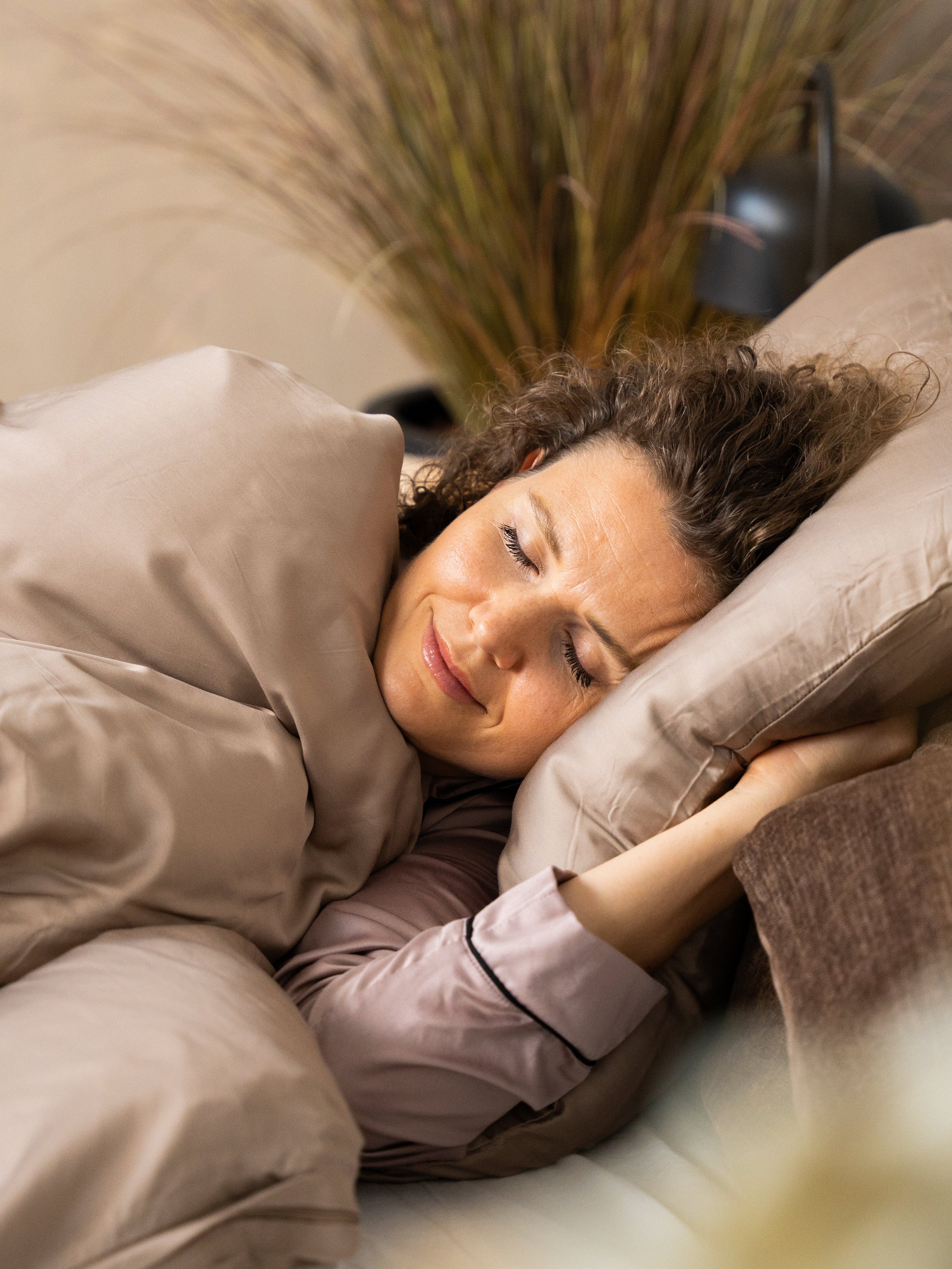 Bambus pudebetræk Taupe - Nordic Weaving