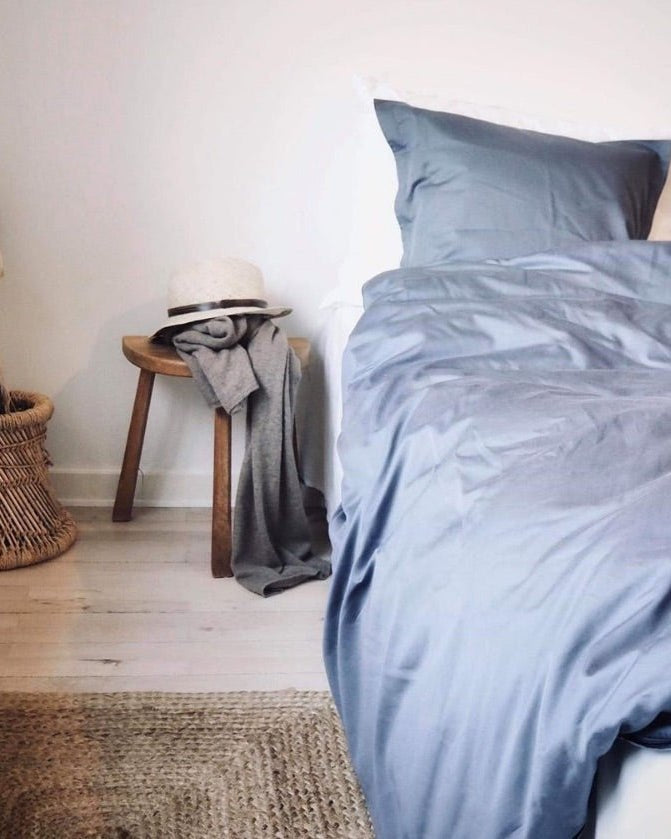 Børnesengetøj Egyptisk bomuld Blå - Nordic Weaving