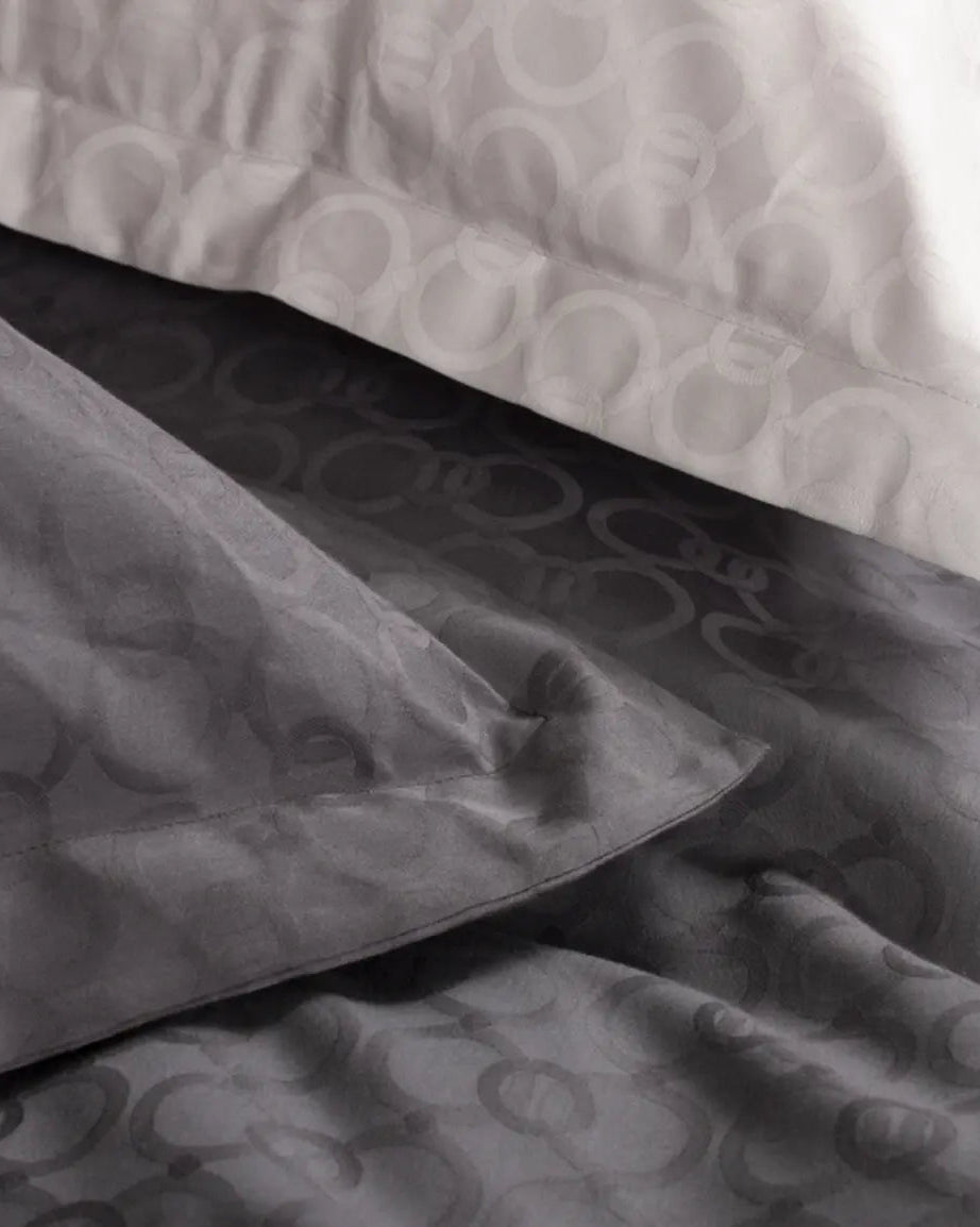 Børnesengetøj Egyptisk bomuld Mørk Grå Jacquard - Nordic Weaving