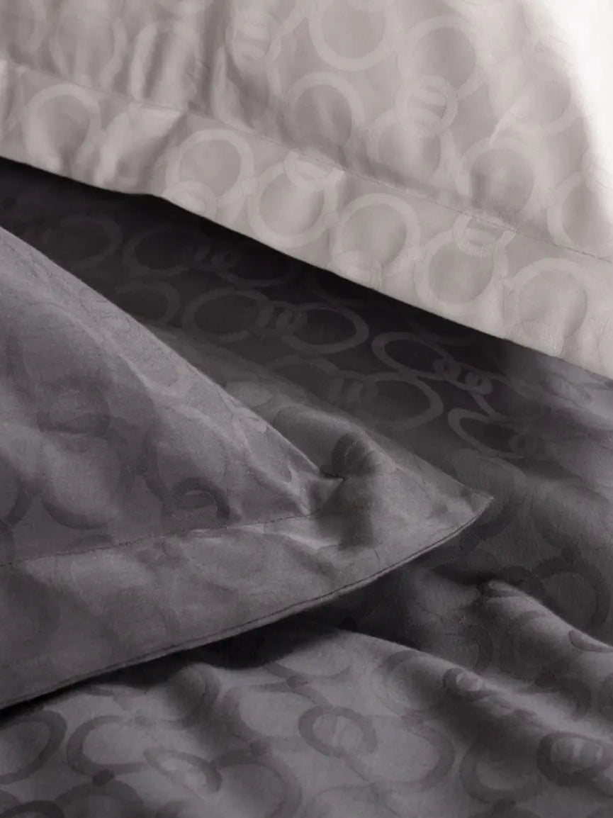 Børnesengetøj Egyptisk bomuld Mørk Grå Jacquard - Nordic Weaving