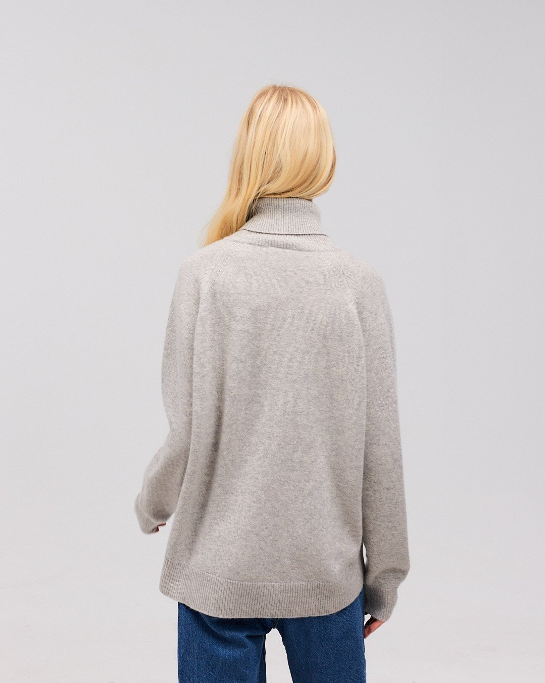 BREGDIS cashmere bluse lys grå - Nordic Weaving