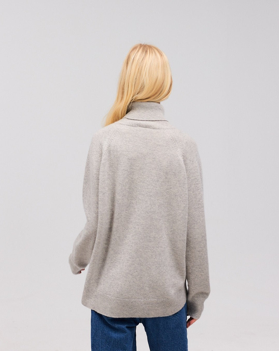 BREGDIS cashmere bluse lys grå - Nordic Weaving