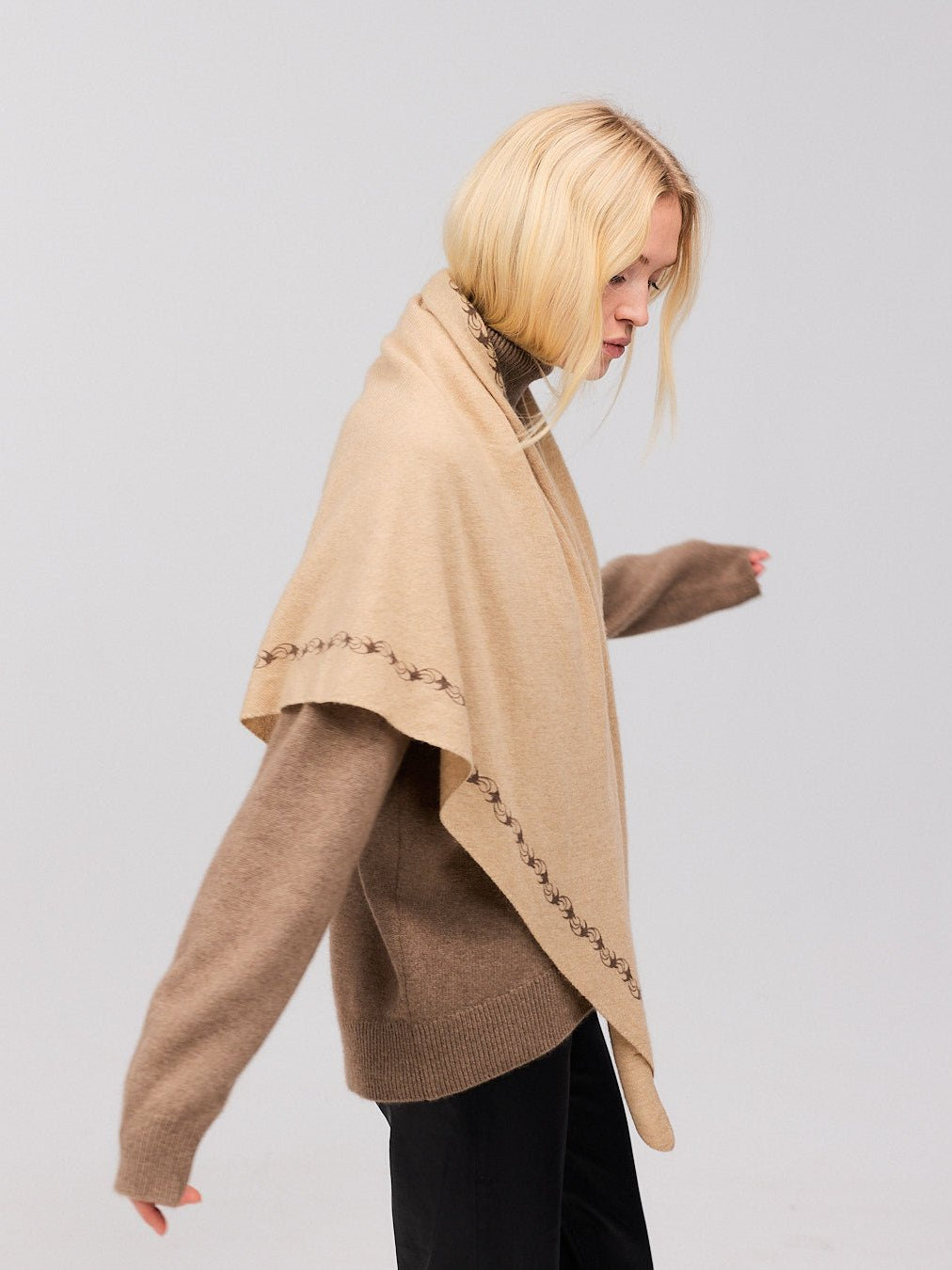 Cashmere halstørklæde classic beige - Nordic Weaving