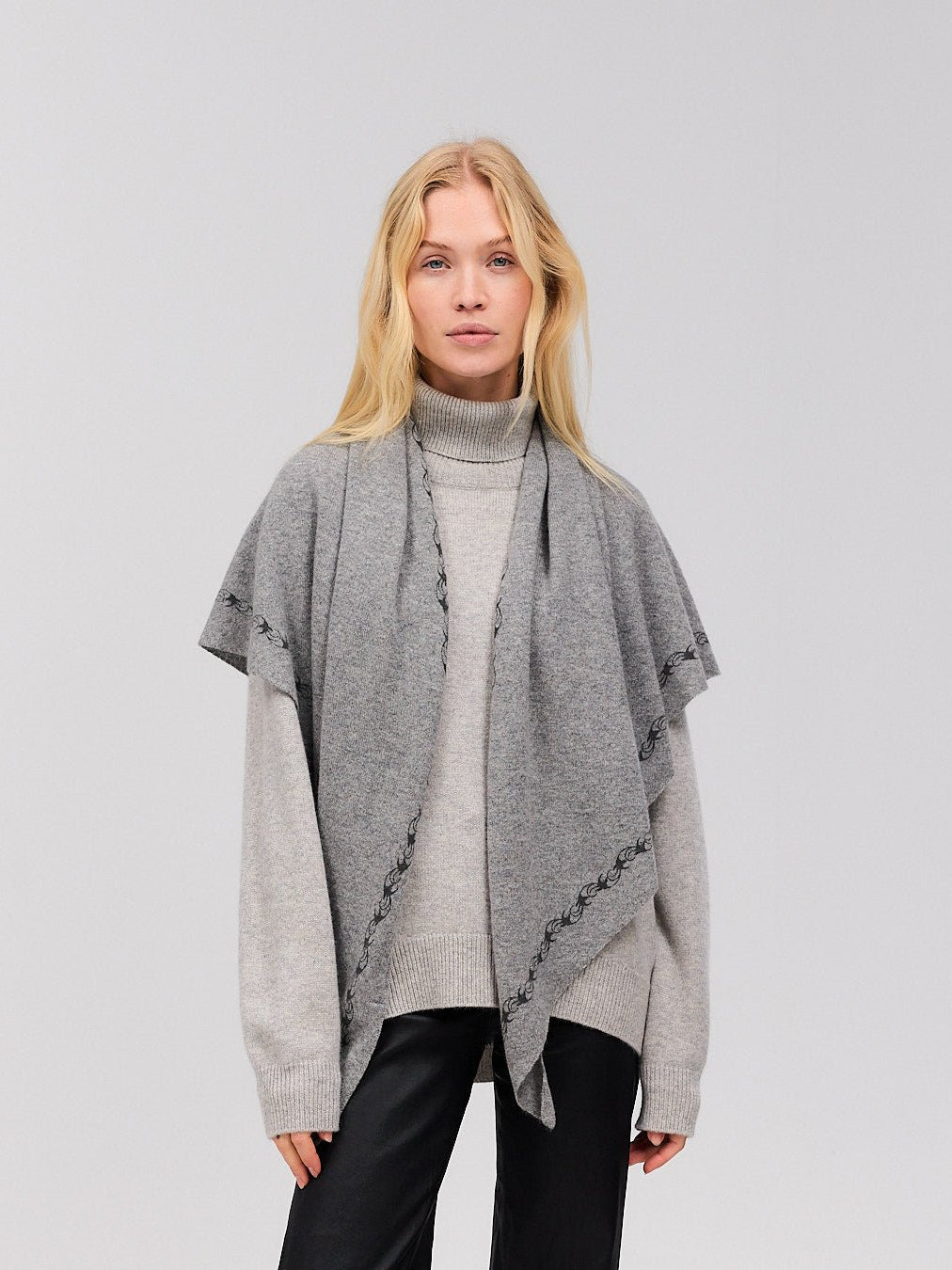 Cashmere halstørklæde classic grå - Nordic Weaving