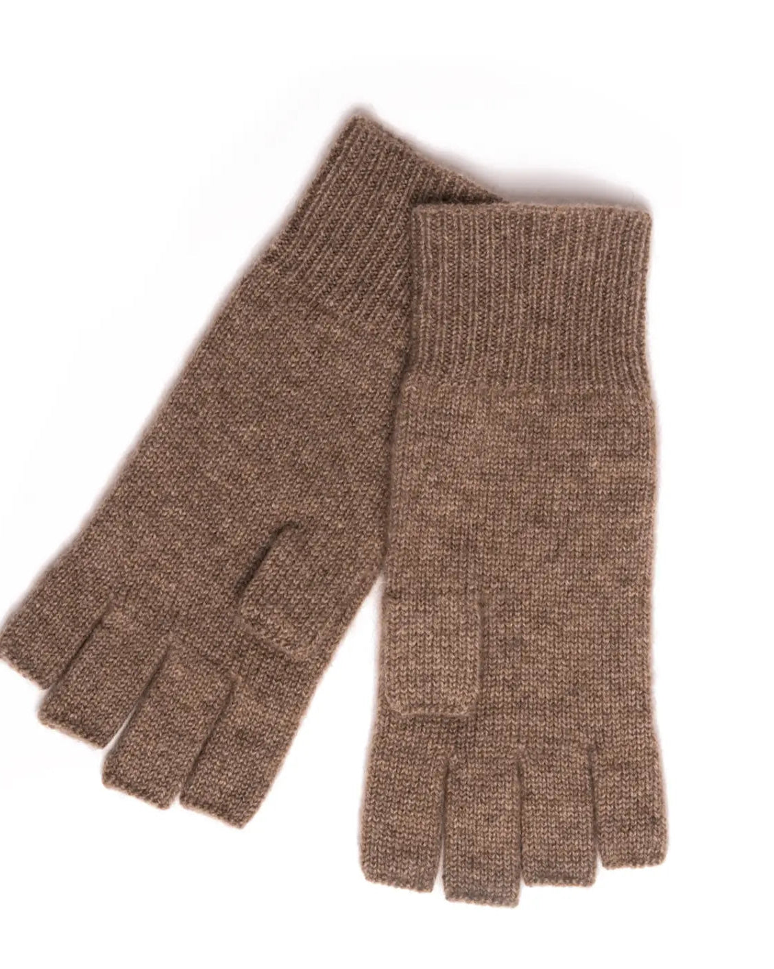 Cashmere handsker uden fingre - brun - Nordic Weaving