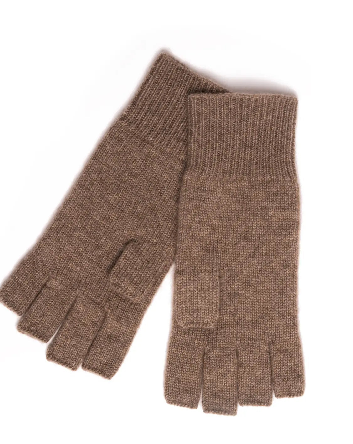 Cashmere handsker uden fingre - brun - Nordic Weaving