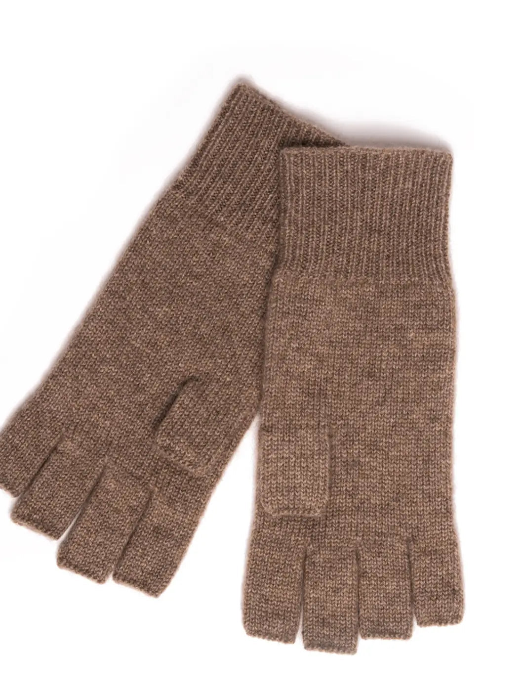 Cashmere handsker uden fingre - brun - Nordic Weaving