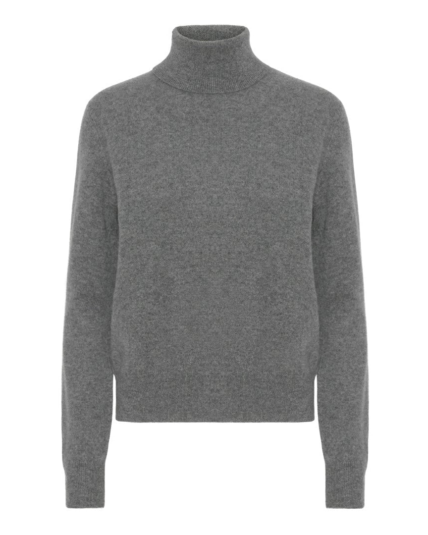Cashmere high neck mørk grå - Nordic Weaving