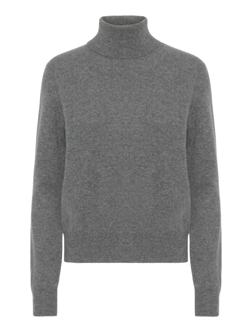 Cashmere high neck mørk grå - Nordic Weaving