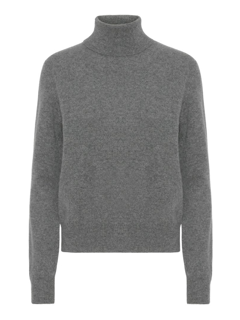 Cashmere high neck mørk grå - Nordic Weaving