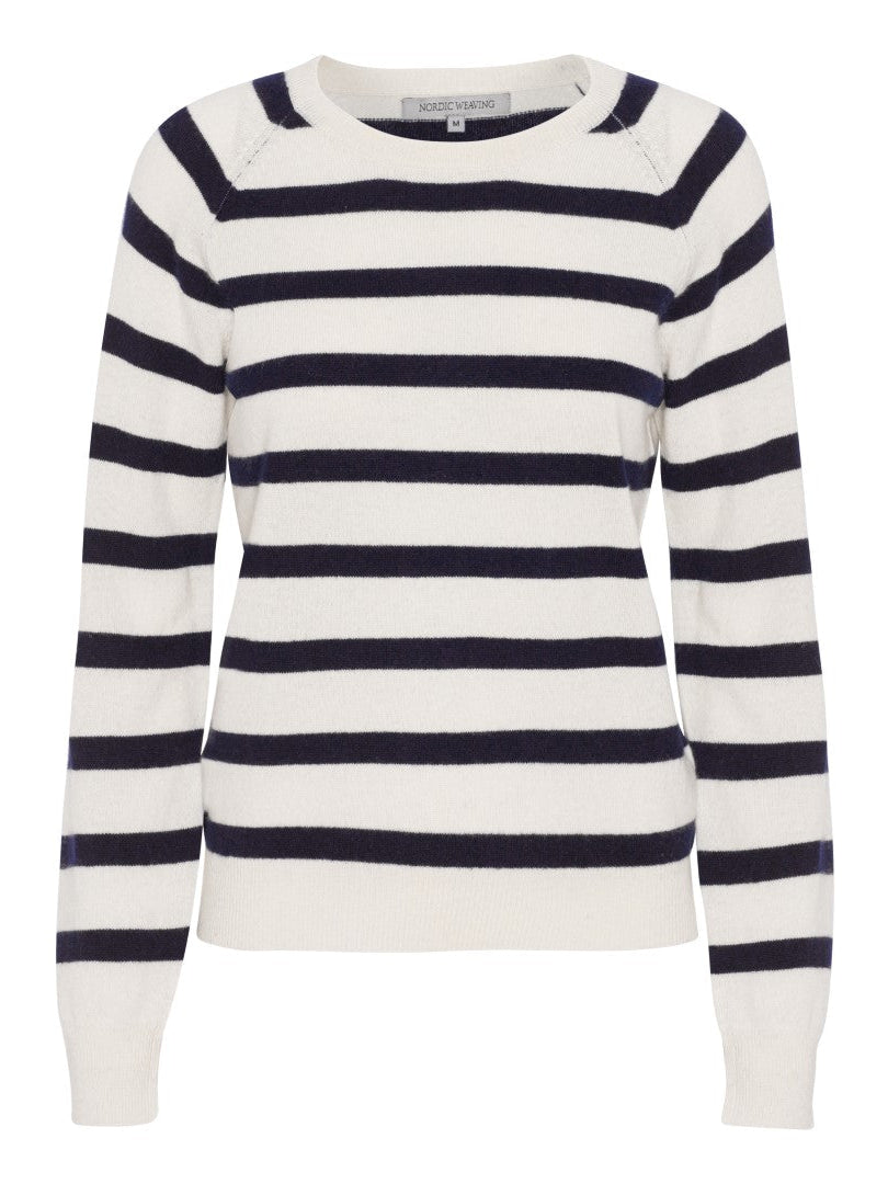 Cashmere stripe blue/white - Nordic Weaving
