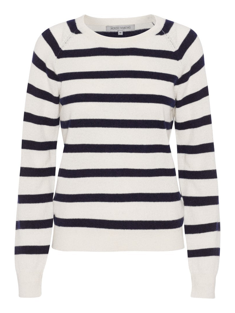 Cashmere stripe blue/white - Nordic Weaving