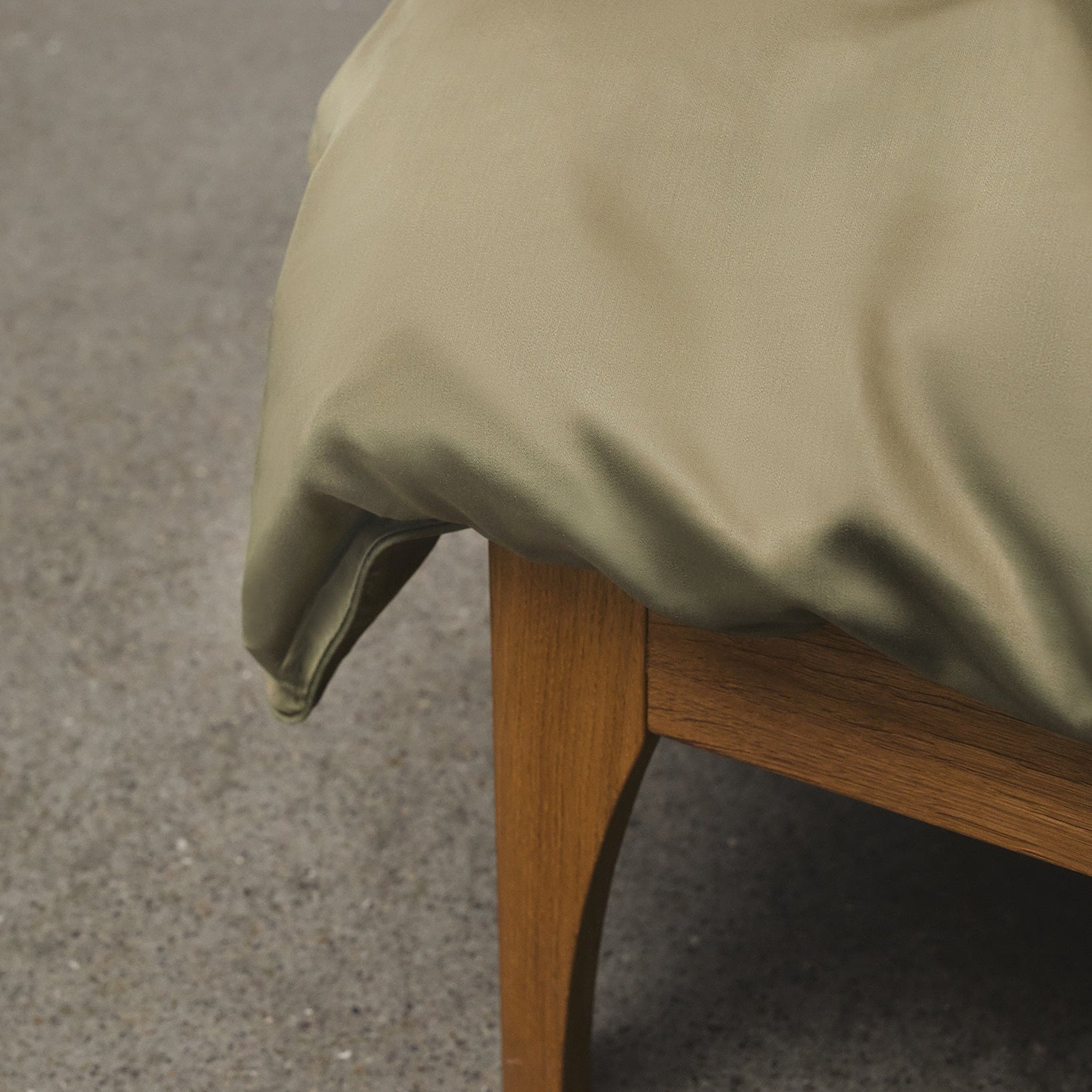 Dobbelt bambussengetøj khaki - Nordic Weaving
