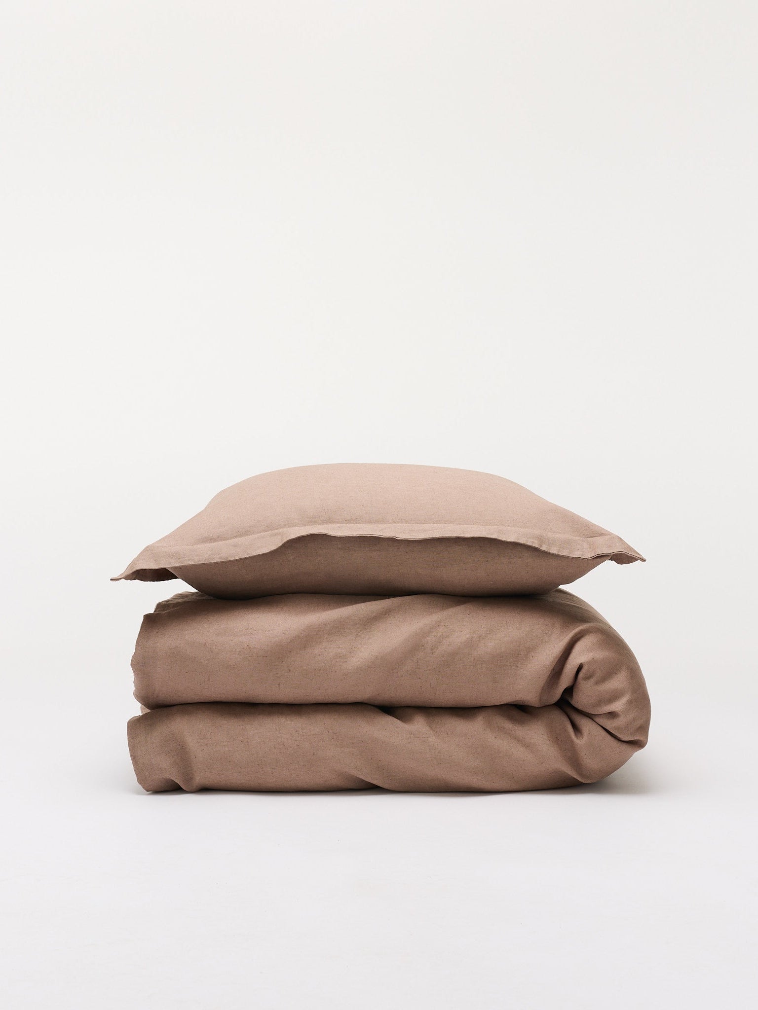 Dobbelt hørsengetøj taupe - Nordic Weaving