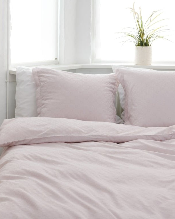 Dobbelt sengetøj egyptisk bomuld Rose Jacquard - Nordic Weaving