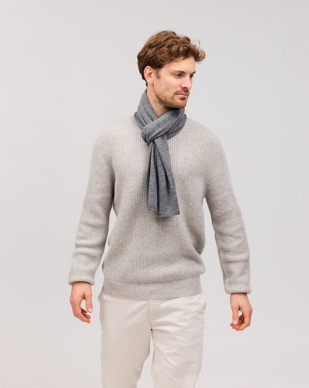 EBBE cashmere halstørklæde grå - Nordic Weaving