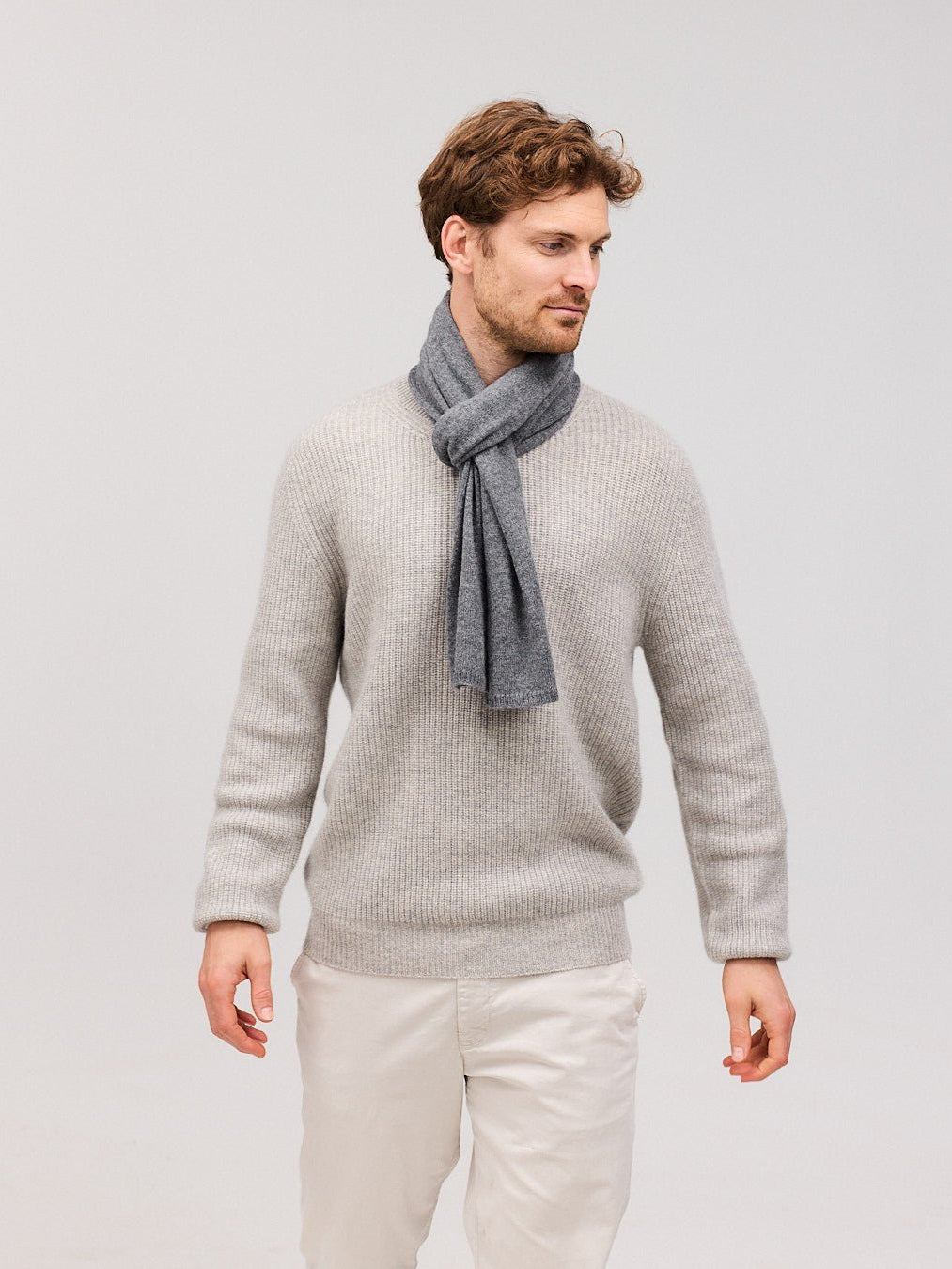 EBBE cashmere halstørklæde grå - Nordic Weaving