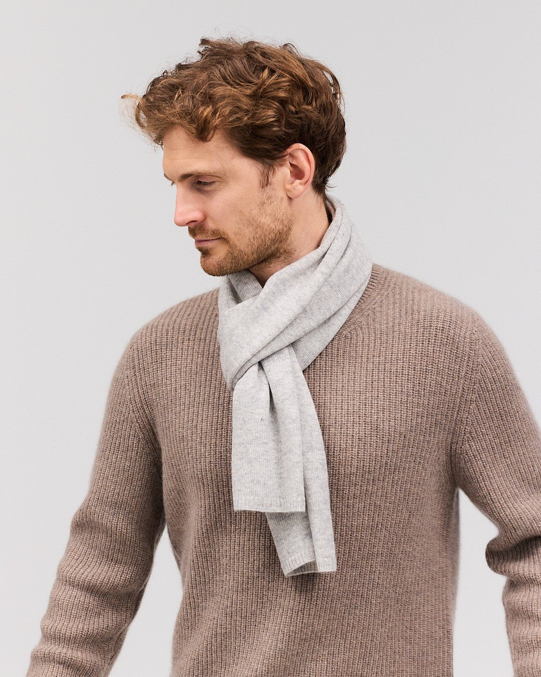 EBBE cashmere halstørklæde lys grå - Nordic Weaving