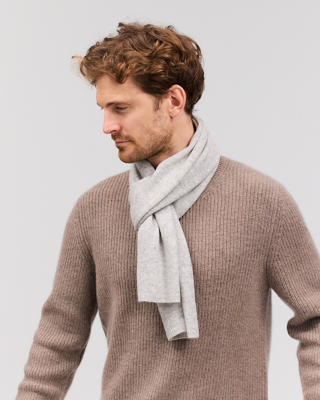 EBBE cashmere halstørklæde lys grå - Nordic Weaving