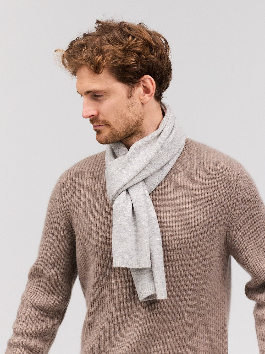 EBBE cashmere halstørklæde lys grå - Nordic Weaving