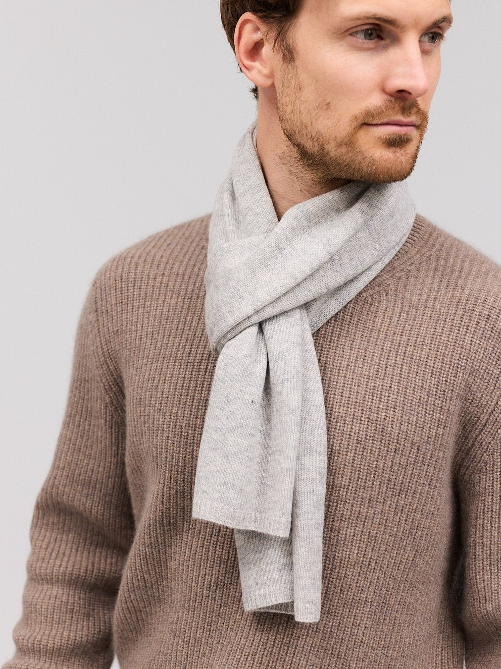 EBBE cashmere halstørklæde lys grå - Nordic Weaving