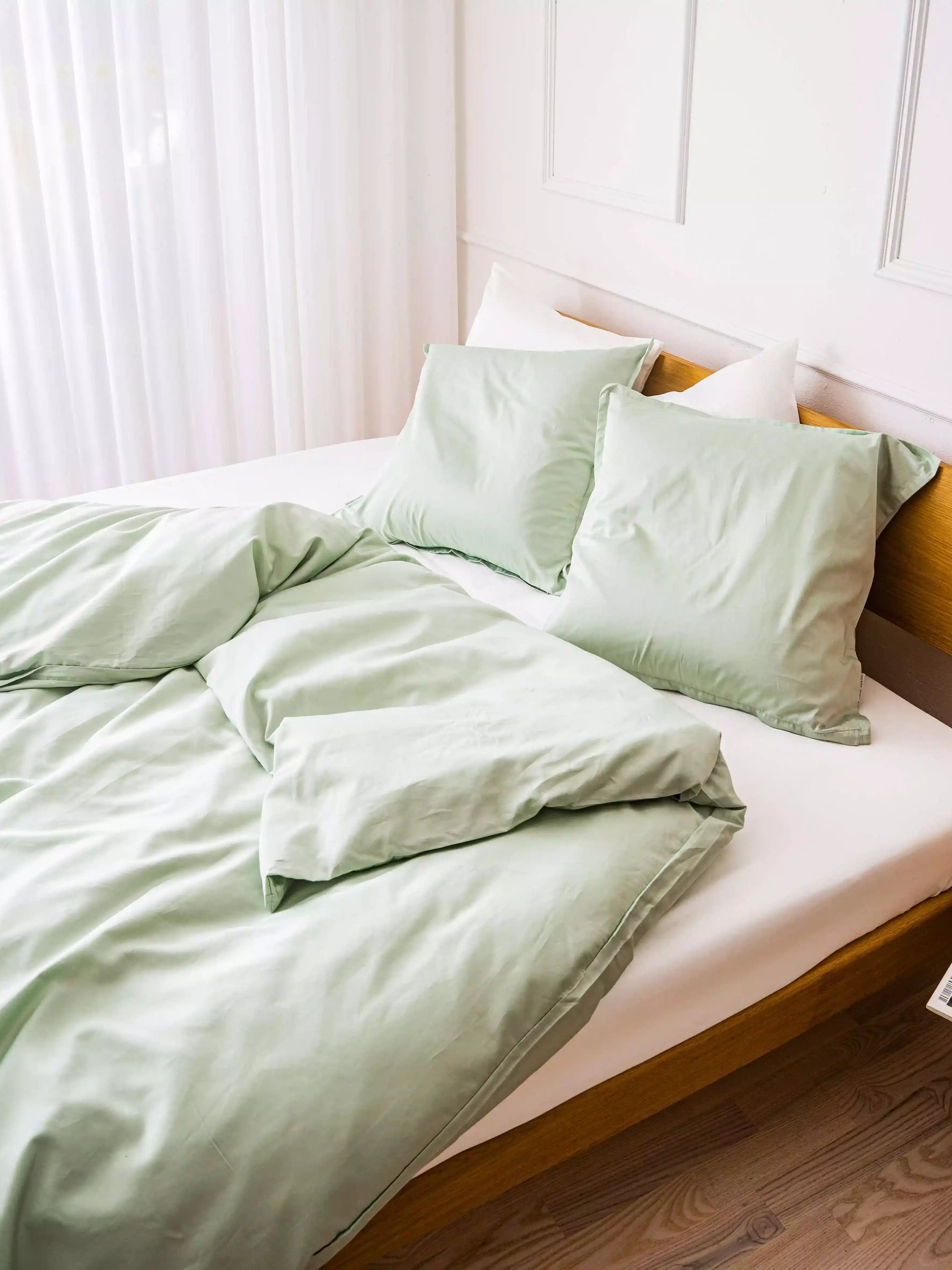 Egyptisk bomuld sengetøj douce grøn - Nordic Weaving