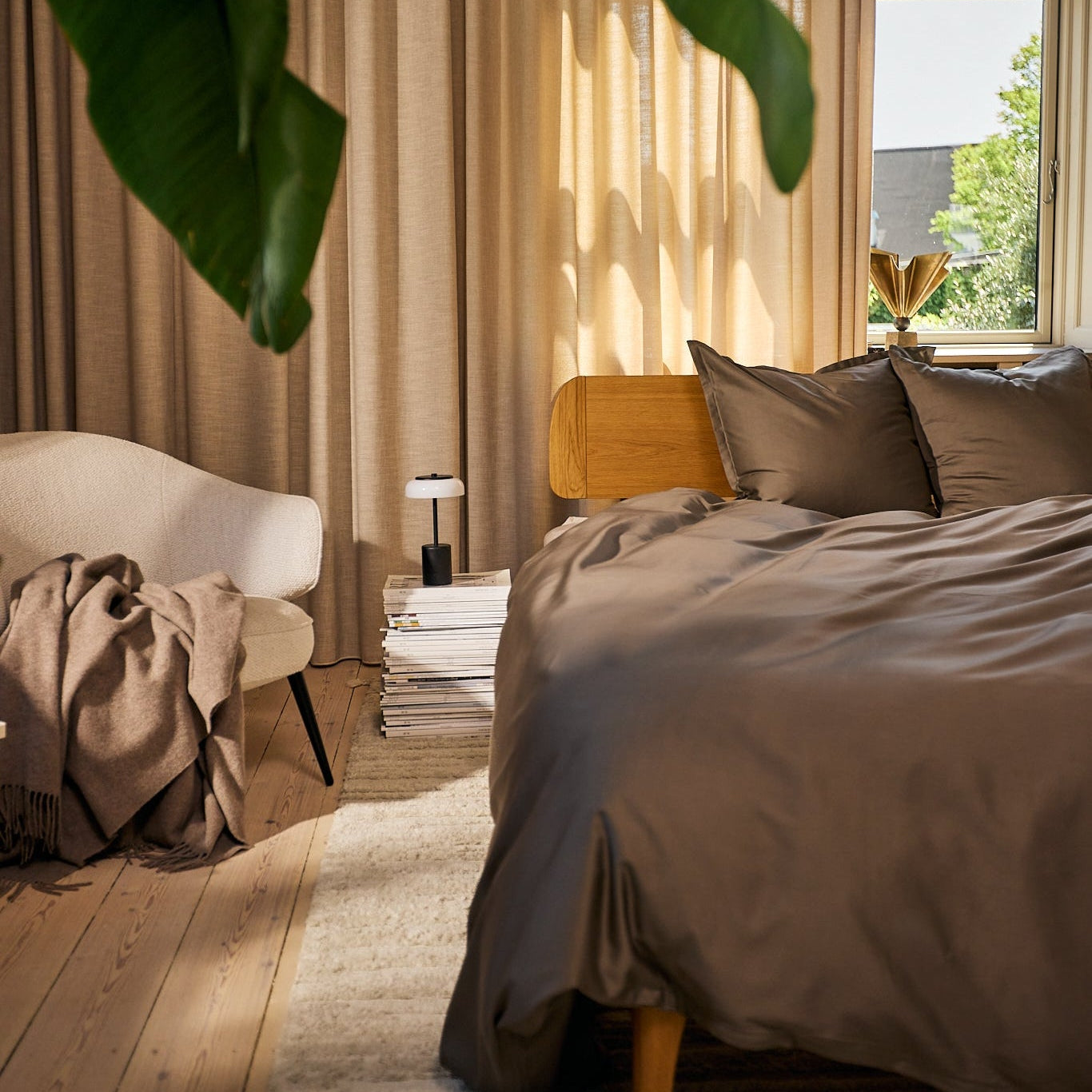 Egyptisk bomuld sengetøj Shitake - Nordic Weaving