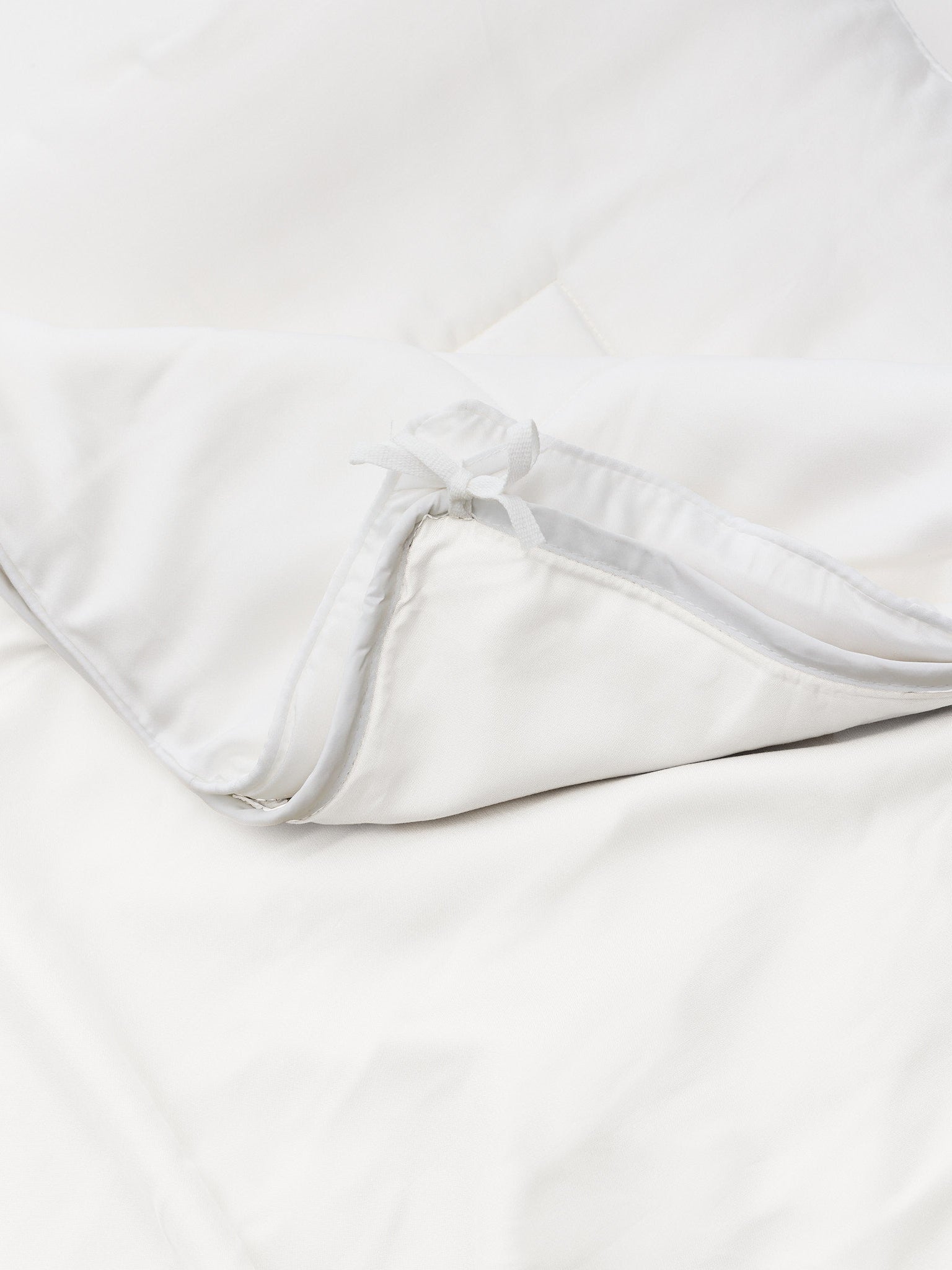 Enkelt bambussengetøj Hvid - Nordic Weaving