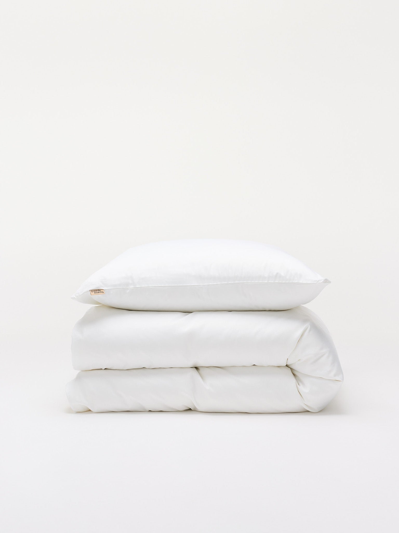 Enkelt bambussengetøj Hvid - Nordic Weaving