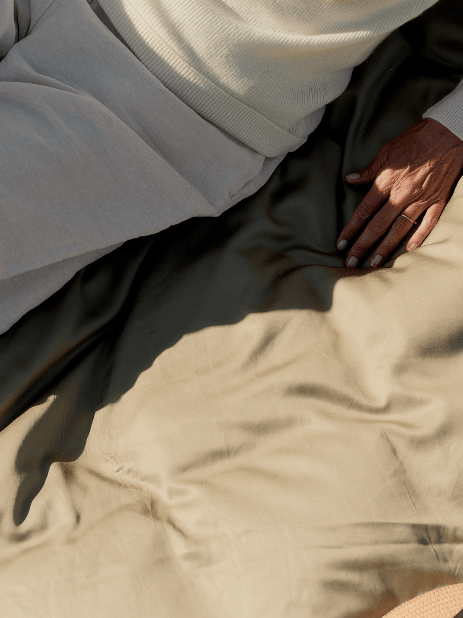 Enkelt bambussengetøj khaki - Nordic Weaving