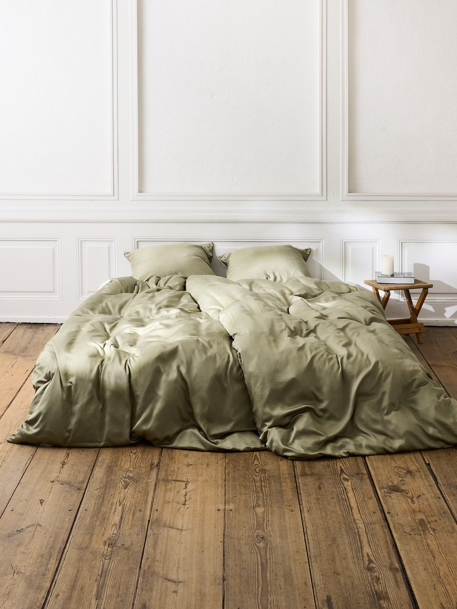 Enkelt bambussengetøj khaki - Nordic Weaving