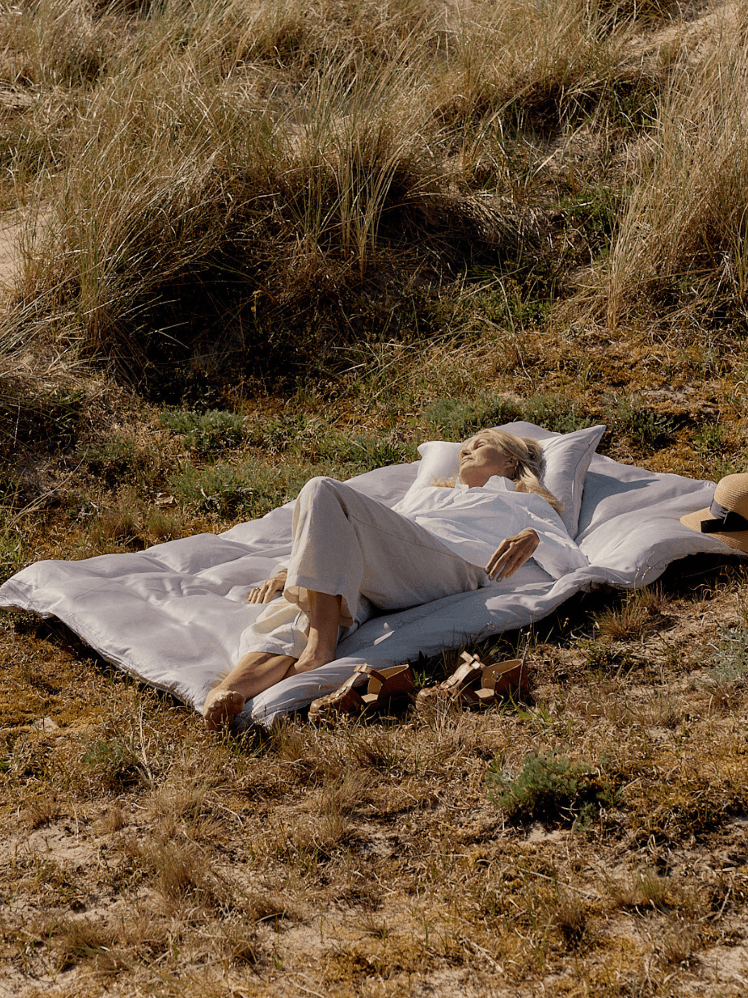 Enkelt bambussengetøj Lavendel - Nordic Weaving
