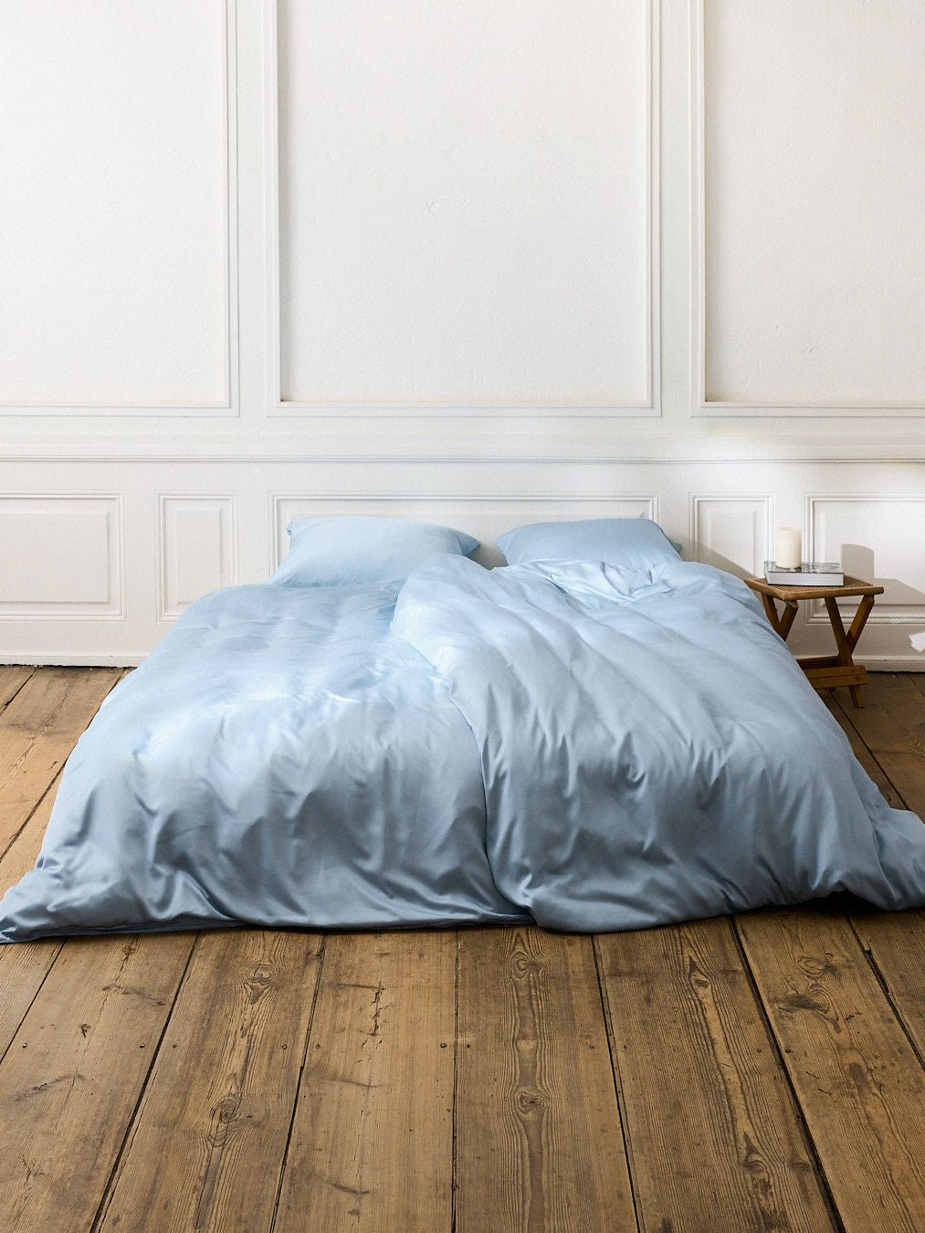 Enkelt bambussengetøj Lys Blå - Nordic Weaving