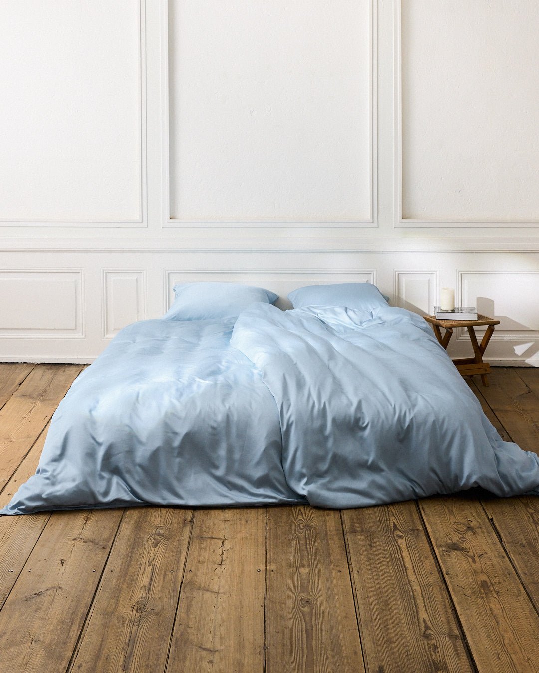 Enkelt bambussengetøj Lys Blå - Nordic Weaving