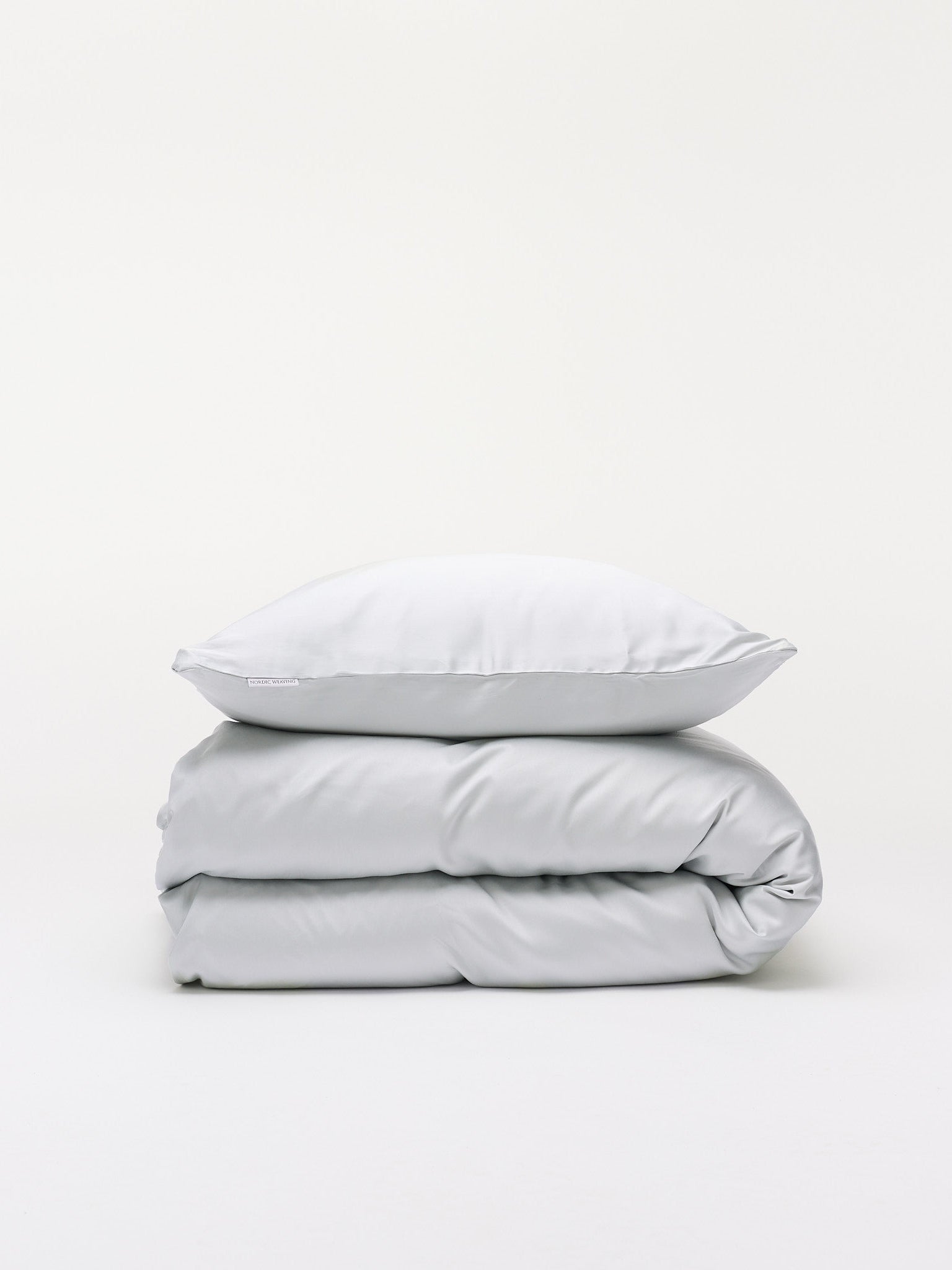 Enkelt bambussengetøj Lys Grå - Nordic Weaving