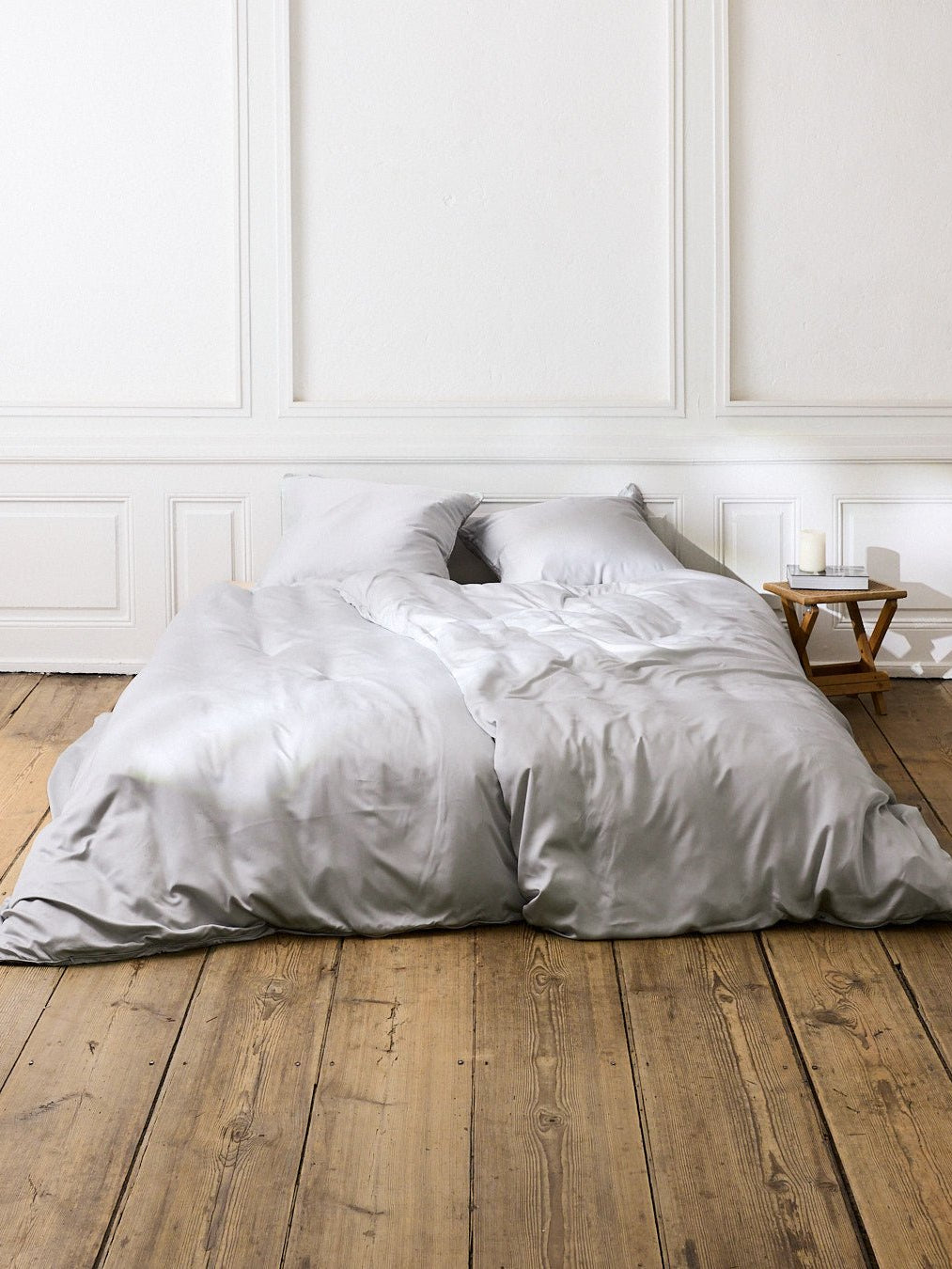 Enkelt bambussengetøj Lys Grå - Nordic Weaving