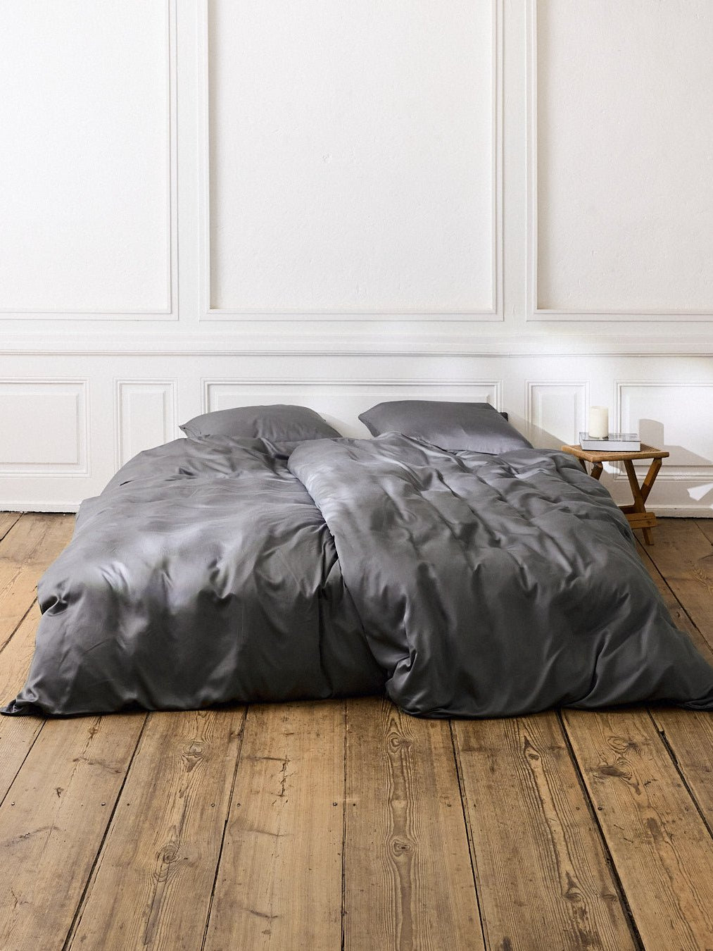 Enkelt bambussengetøj Mørk Grå - Nordic Weaving